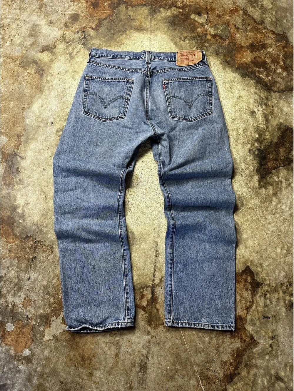 Vintage Levis 501 Jeans Mens 34x30 Blue Button Fly Made In USA Denim 90s